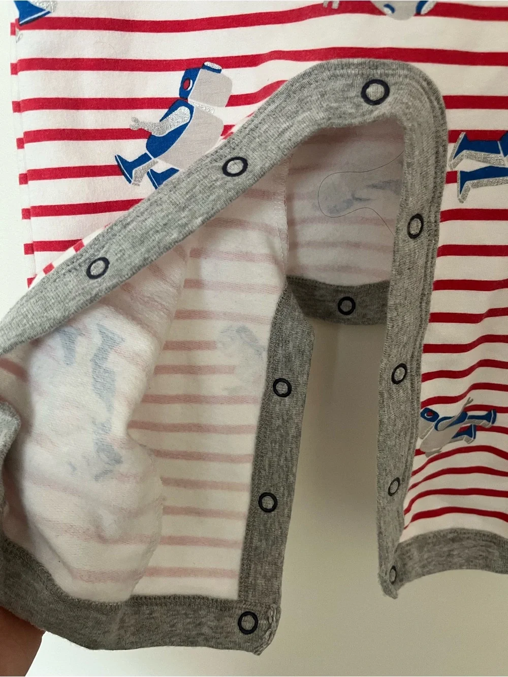Mini Boden Baby Boden 12-18months robot print romper